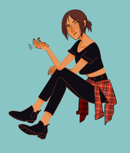 Modern Ymir (waitin’ outside the club for Krista to come pick her up)A lil present for @katlyy