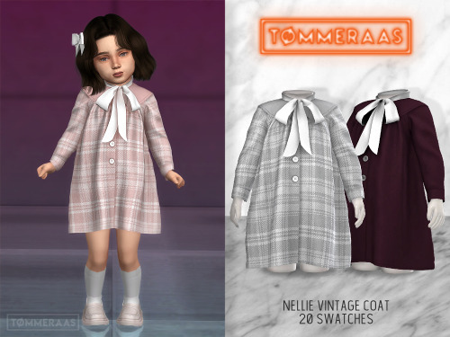 tommeraas-cc:Nellie Vintage Coat (#28) - TØMMERAAS - f toddler- outfit category- custom thumbnails f