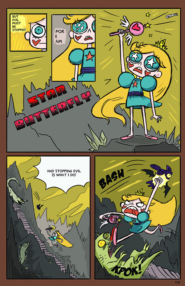 daronnefcy:  Here’s super early comic! From the original concept, where Star was