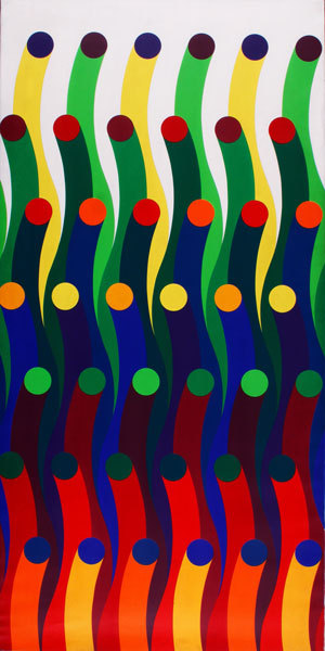 Julio Le Parc, Volume virtuel 47, 1974. Acrylic on canvas.