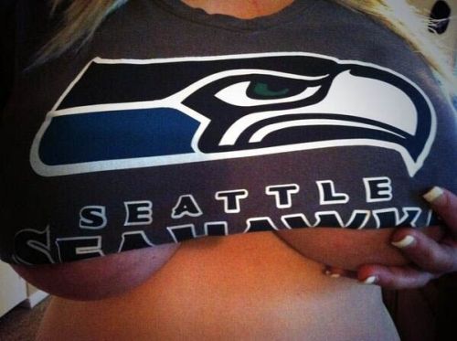 She’s a BIG Seahawks fan!