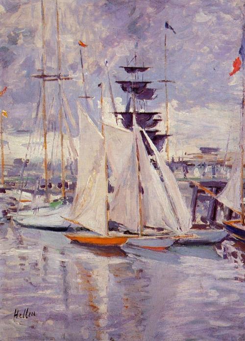 The Harbour at Deauville - Paul César Helleu Impressionism