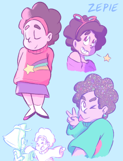 LOVED this GF/SU drawing by @drawbauchery, so of course i needed to draw more Steven in Mabel’s clothing 