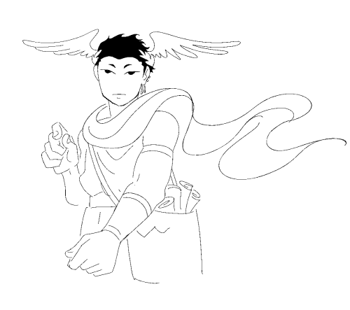 jennerallydrawing: i ran out of funnies now i just draw aphrodite and hermes over and over again