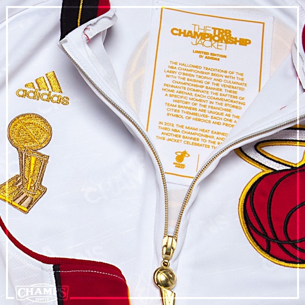 champssports:  Miami Heat’s Championship jackets and jerseys for tonight’s ceremony!
