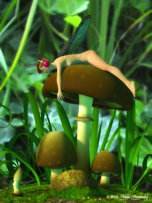 abiflash: Listening to Music Nice one, Abilio.. the soft, earthy green hues communicate the mellowed