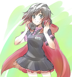 thekusabi:  Ruby working at HMV and Weiss