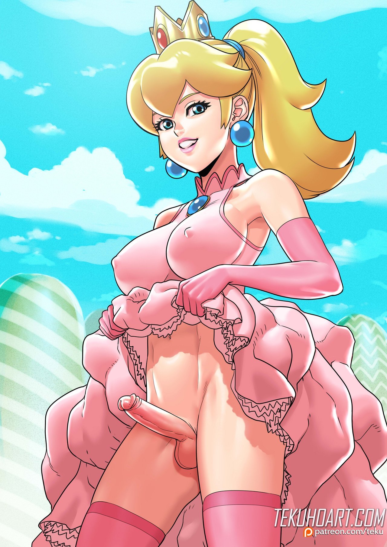 crazyfutafanatic:  This is a Princess Peach futa request I received. I would love