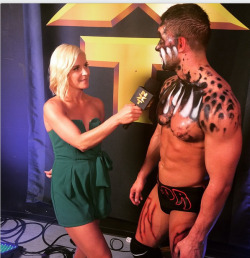 reneeyounguk:  ReneeYoungWWE:   Getting some words with the #1 contender to the NXT title @wwebalor after his match at #NXTTakeover 👹😈  