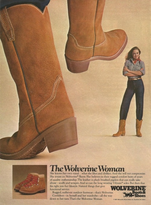 Wolverine Boots and Shoes ad, 1981