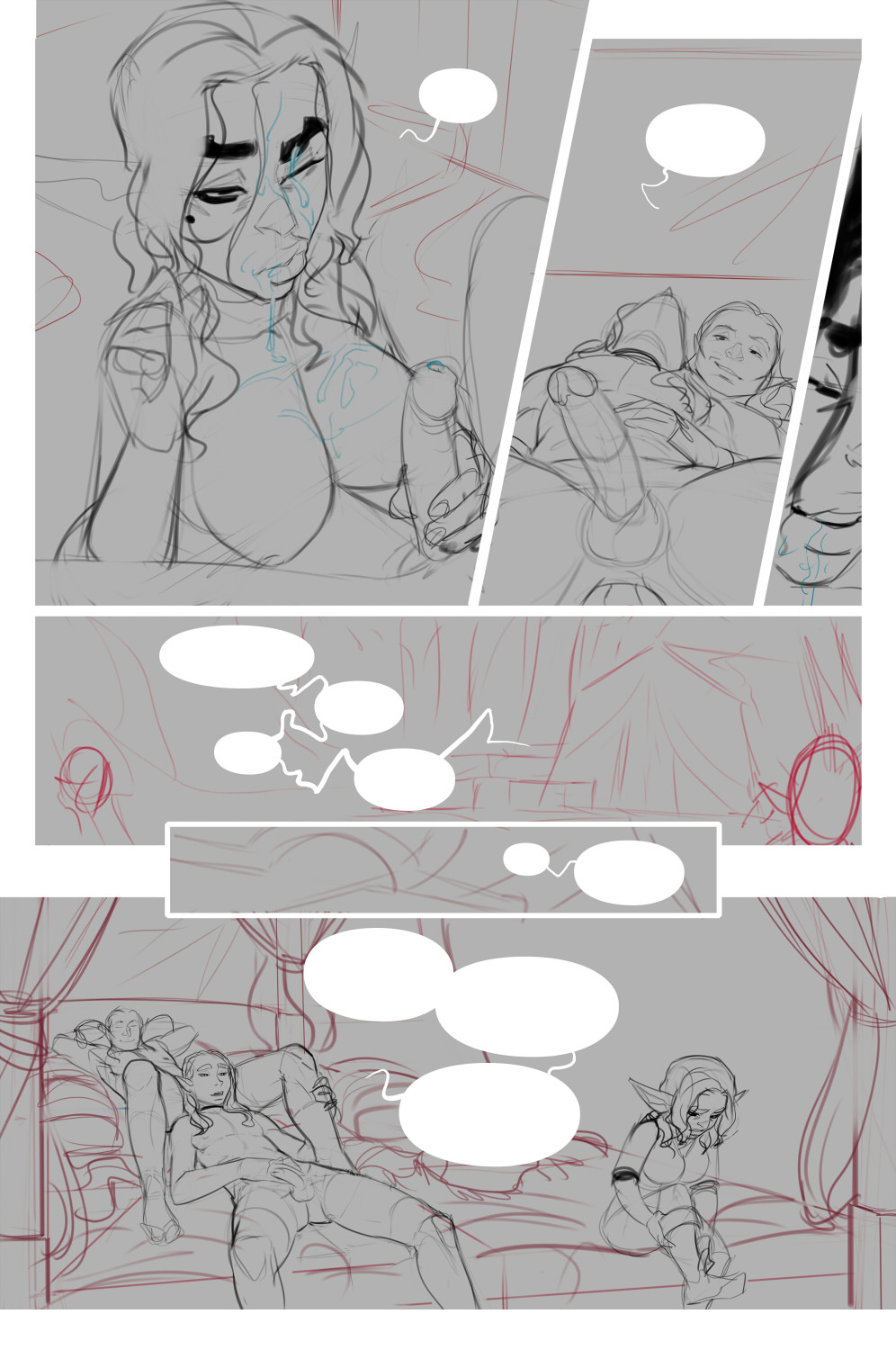 3 out of 4 next week’s Alfie pages. I’ll have to keep page 4 as a secret for