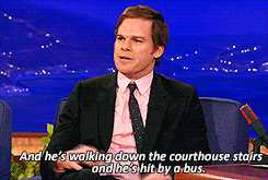 yelyahwilliams:  teamcoco:  Video: Michael C. Hall Wants Dexter To Die Funny  Crush level elevated after watching this segment…….  