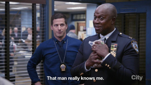 abigailmaedy:sandandglass:Brooklyn Nine-Nine s03e16Context: they ate the candy from the gift basket,