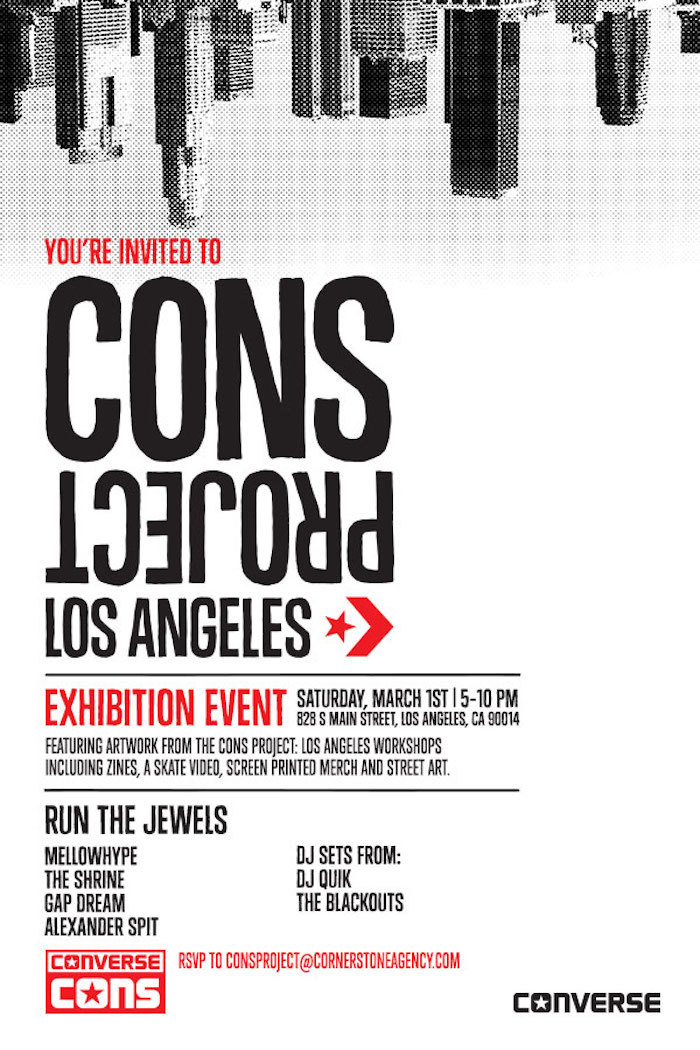 Don’t miss Cons Project Los Angeles going down 3/1! Rsvp to consproject@cornerstoneagency.com
