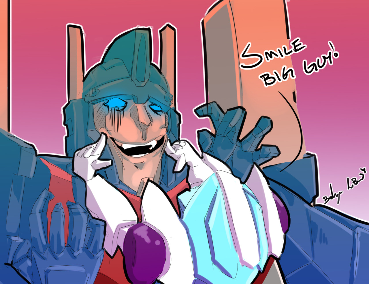 nizaen:  I really needed an excuse to draw Ultra Maggy here with a smile on his face.