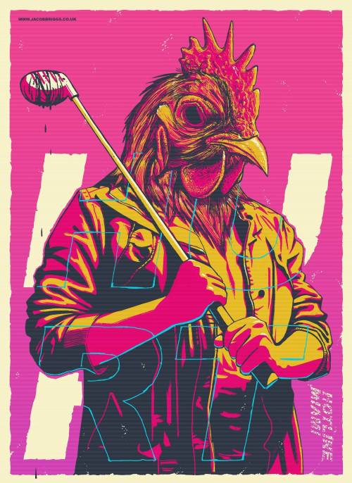 pixalry:  Hotline Miami Poster Set - Created by Jacob Briggs Available for sale on RedBubble.