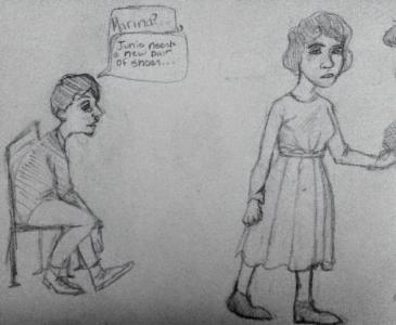 Just some stuff in my sketchbook, so this blog isn’t empty.Dialogue on the 2nd pic:Lee: Marina?&hell