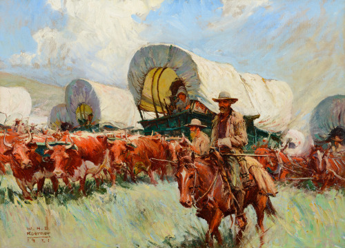 W. H. D. KOERNERThe Covered WagonOil on canvas26″ × 36″