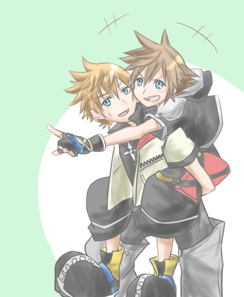 fuckyeahffboys:  Roxas + Sora (KHII) |  雨二男  