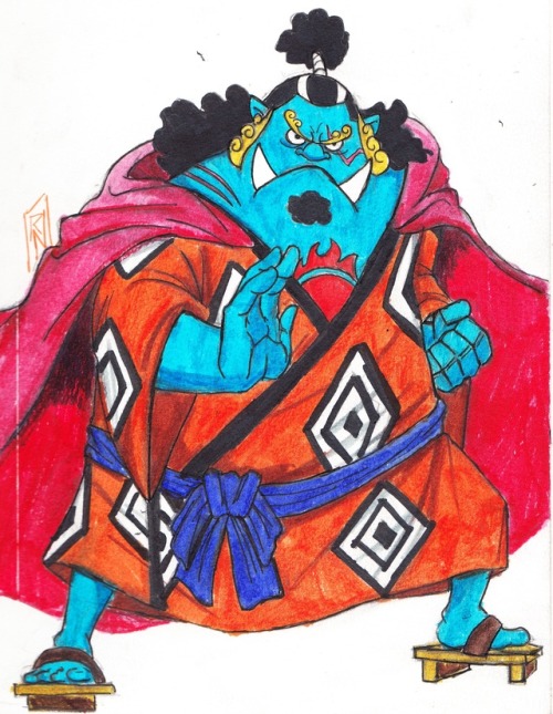 Inktober Day: 6- Boss Jinbehands down one of the best one piece characters, hes amazing