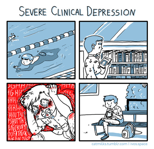 catmilks:that thursday feeling.reading depressioncomix inspired me to do a little comic about m