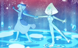 dement09:  1K+ FOLLOWERS HO LY COW  I HOPE YOU ALL LOVELY PEEPS ENJOY MY GEEKY BLOG QwQ / Shut up and dance is such an addicting song….couldn’t resist not to draw lapidot on it…….. Srsly tho, 1k followers got me like @_O  