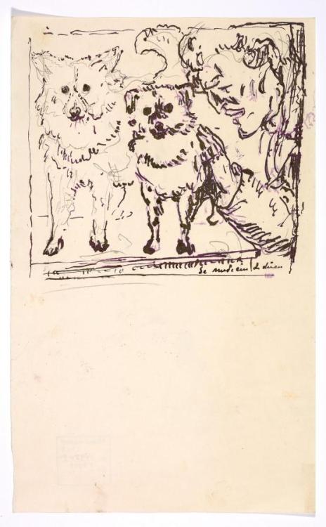 nobrashfestivity:  Edvard Munch, pictures of his dog, Fips, 1930s