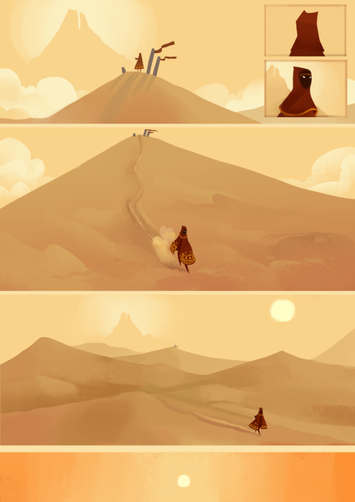 aravshetikolava: A Journey comic about a wayfarer who turned away from the mountain.