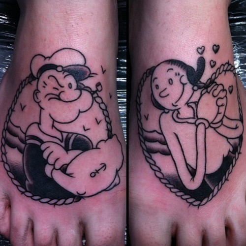 lifesucksshithappens:  Started these beauties on my feet today, couldn’t do the colour too haha. By Ryan Campisano at Artistic Impressions, Niagara Falls ON. Enjoy my harry feeties. 
