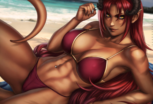 Beachqueen Audelia (Original character)~~~https://www.patreon.com/dandonfugahttps://gumroad.com/dand