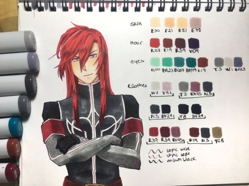 I missed drawing this guy. So if you happen to need a guide to paint Asch with copics feel free to u