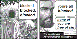 driltracts:  words by @dril, art by jack chick 