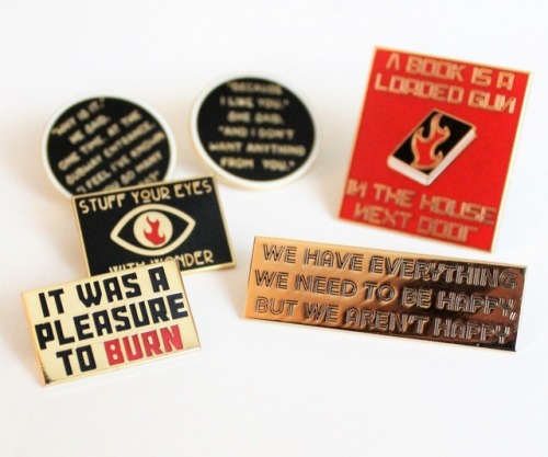 sosuperawesome:Literary Pins and KeychainThe Silver Spider on Etsy