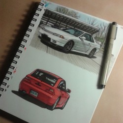 omar-dogan:  Sorry for the repost, but yesterdays photo didn’t do it justice. #Skyline #GTR and #Mcoupe in #prismacolour markers. 