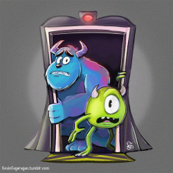 kevinfagaragan:  (3/12)   “Put that thing where it came from OR so help me!” Monster’s Inc is one of my favorite Pixar Movies. Here’s Mike and Sulley! 