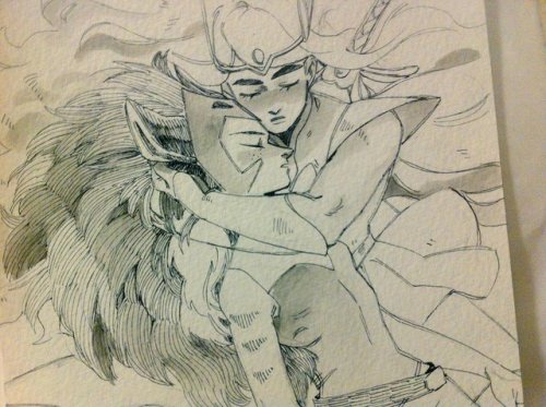 blackeraser:I did this last week a little Catradora because ouch my heart