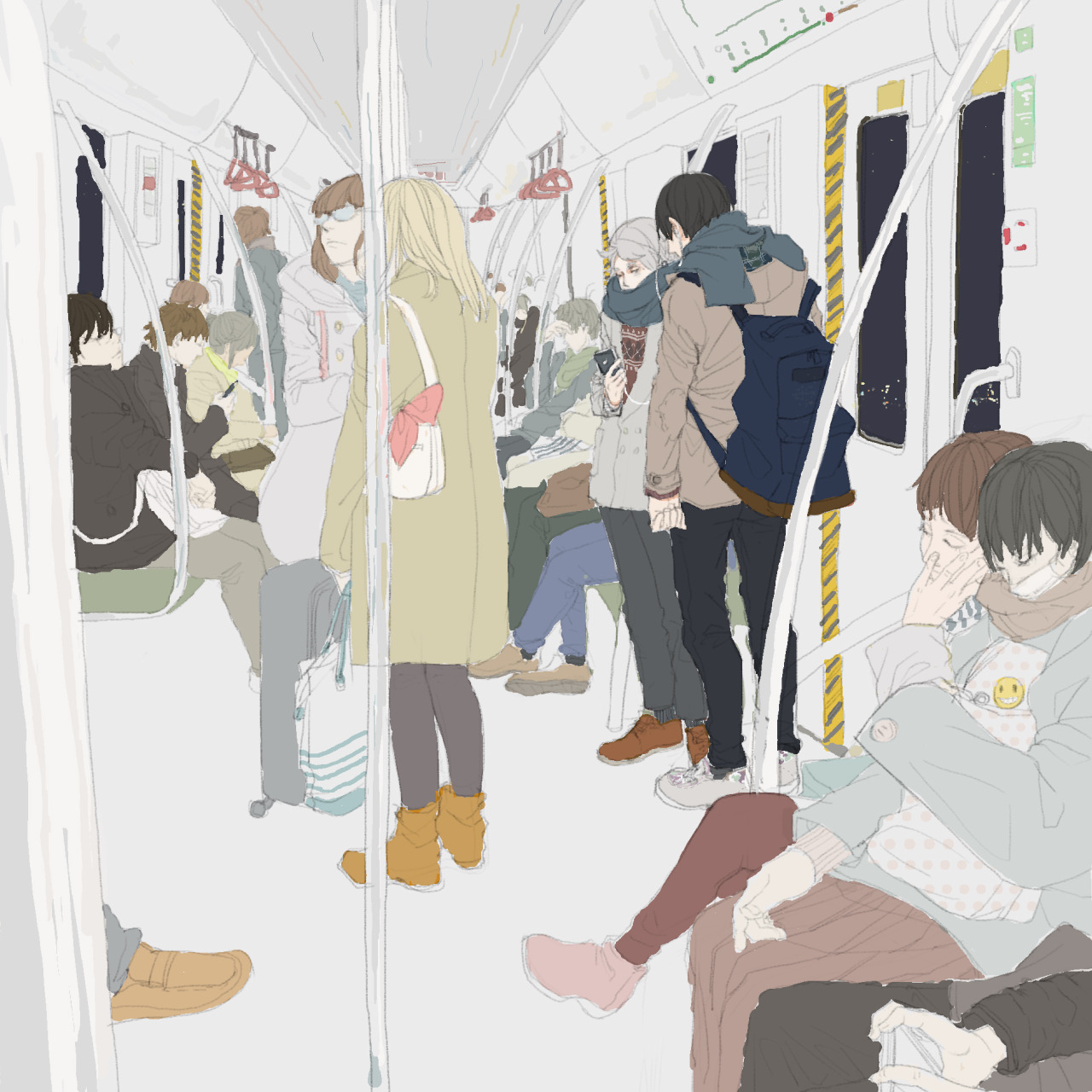 caaliceee:  -metro (listened to ラーメン ‘95 （song by 秦基博&amp;大桥卓弥）when