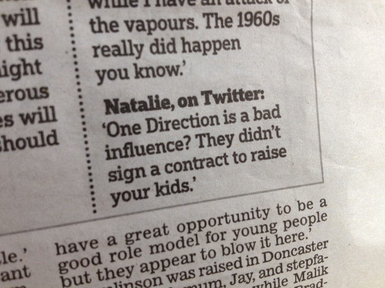 gold-sheep:  keziaaarghhh:  This is my favourite quote about the 1D news.  thank