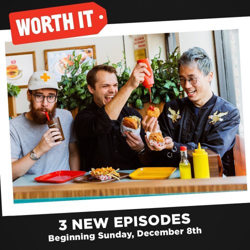 worthitupdates: buzzfeedworthit: Get ready Worth It fam! Join Steven, Andrew, and Adam for 3 new epi