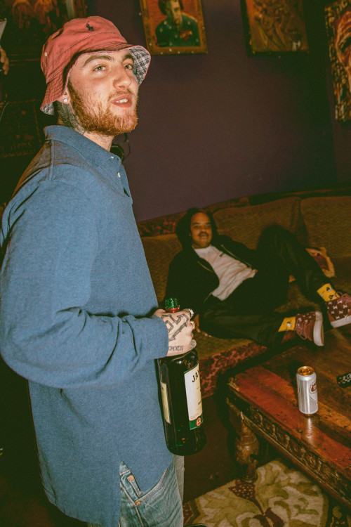 Mac Miller &amp; Earl Sweatshirt photographed by Chelsea Lauren while backstage before Mac’s perform