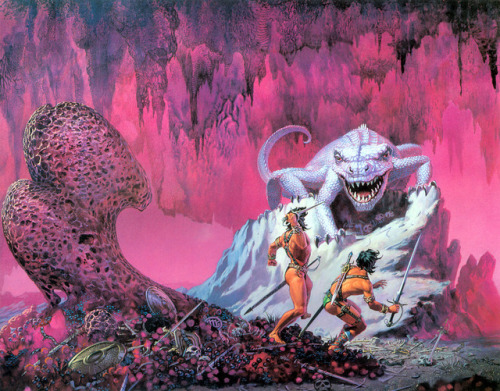 70sscifiart:Michael Whelan’s cover art for Edgar Rice Burroughs’ John Carter series