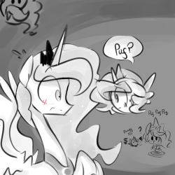 lunadoodle:  Luna meets Puf Luna.  X3