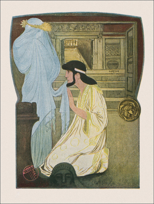 Manuel Orazi, Illustrations for Les vierges de Syracuse, by Jean Bertheroy, Paris, 1902