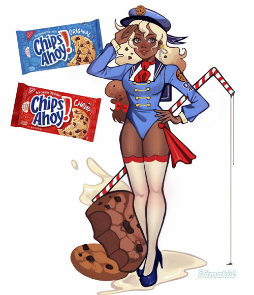 Chips Ahoy! sailor girl A character I made for @/Lyra_art on Instagram for their food/snack characte