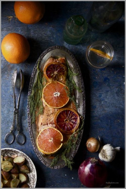 intensefoodcravings: Glazed Salmon with Vodka infused Citrus Sauce | Thyme