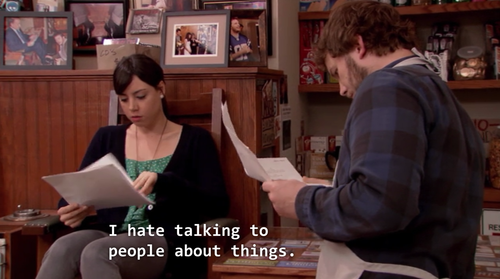 intensional:  when your relatives ask you about your life  