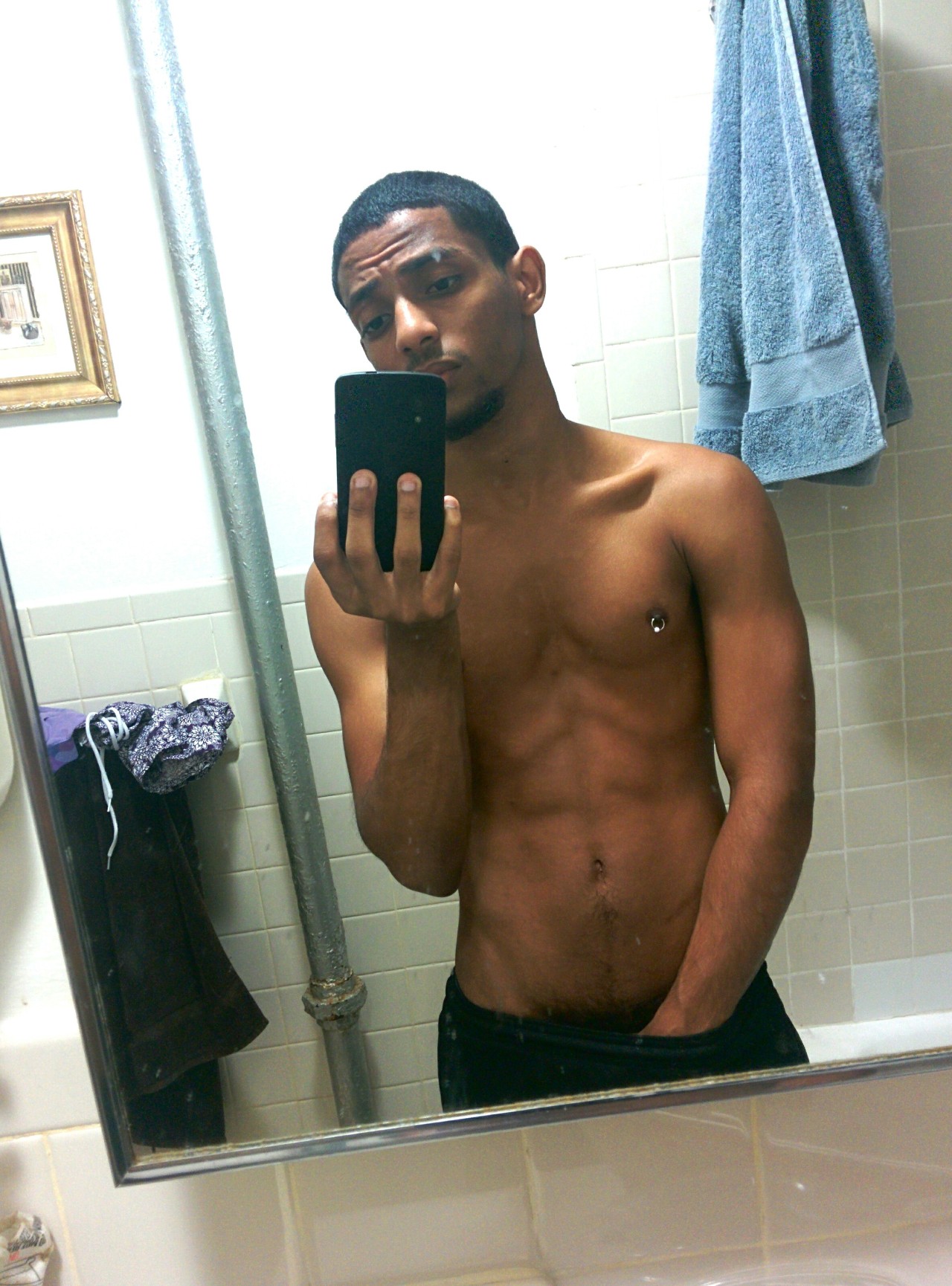 sonoanthony:  I’m shirtless, like always lol 