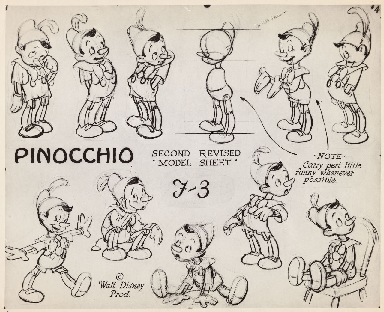 disney-universes:  Early development model sheets for Pinocchio Geppetto was gonna