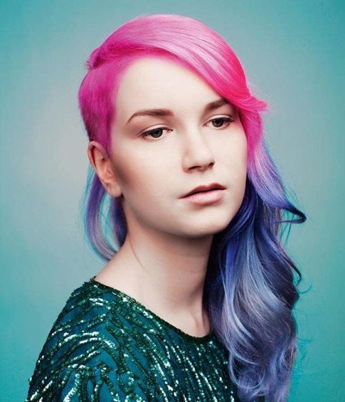 By Jere Oliver Tienhaara #haircolor #hairdye #pinkhair #violethair #purplehair #sidecut #sideshave #