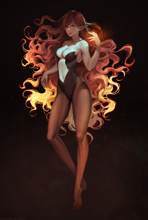 fire spirit  caesty www.pixiv.net/member_illust.php?mode=medium&amp;illust_id=60739620